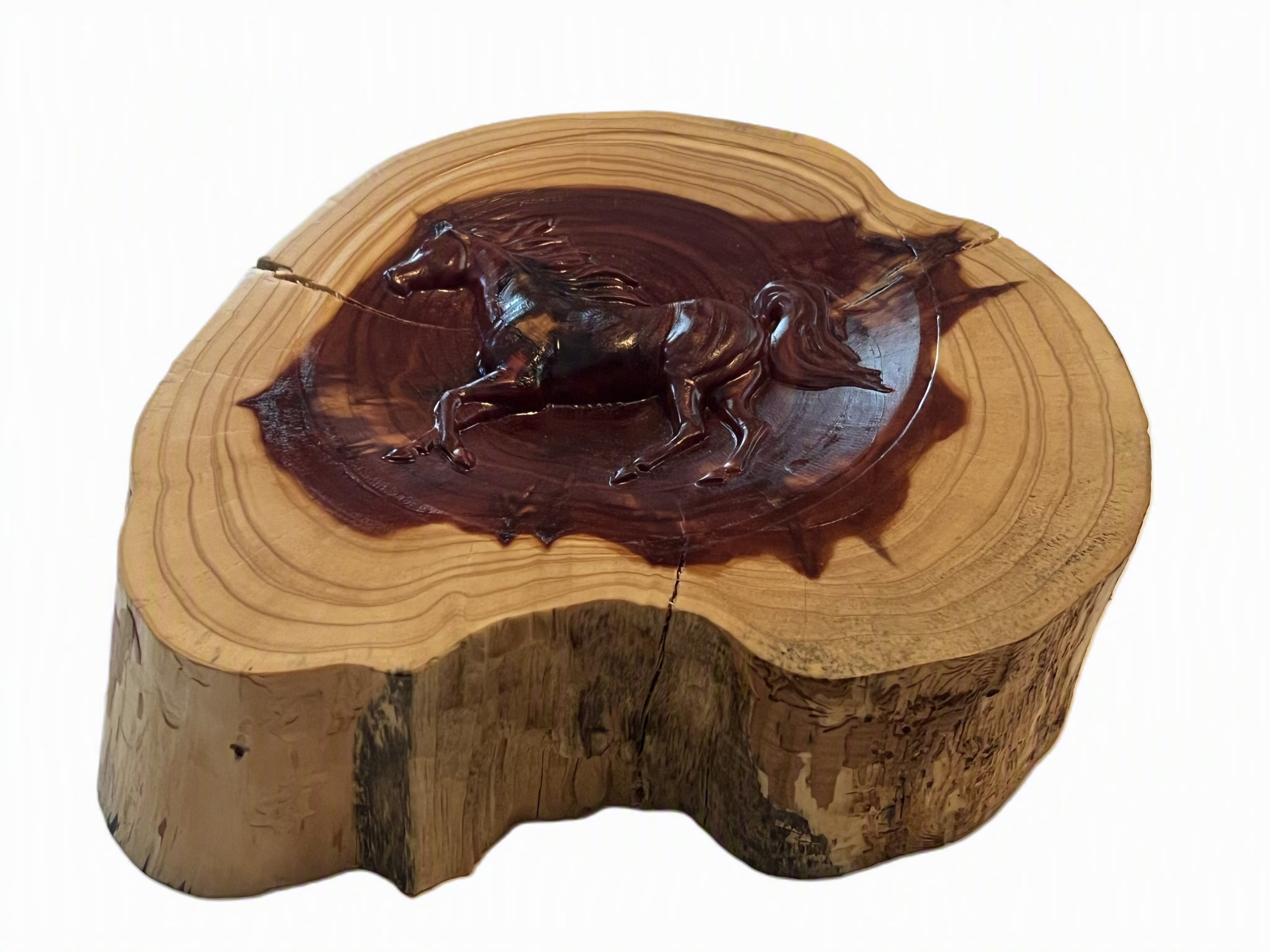 Handcrafted Timber Slice Coffee Table – Live Edge Round Top