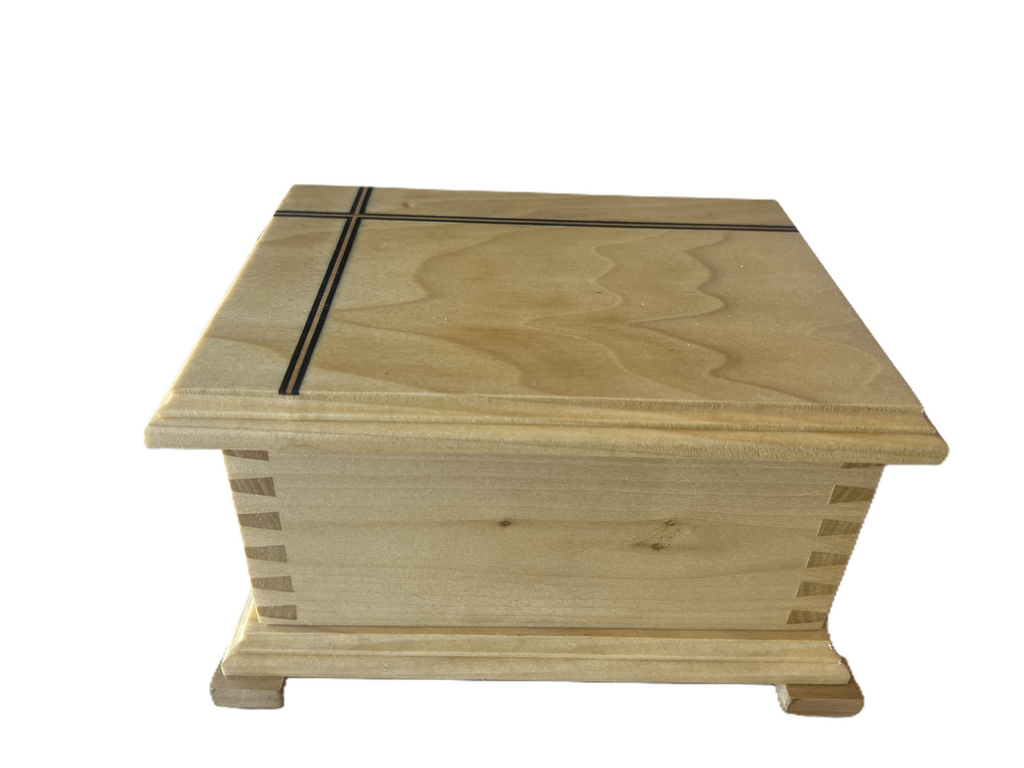 Handcrafted Exotic Wood Keepsake Box with Inlay & Carving Options